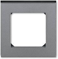 Рамка универсальная ABB EPJ Levit 1-м. сталь/дымчатый чёрный картинка